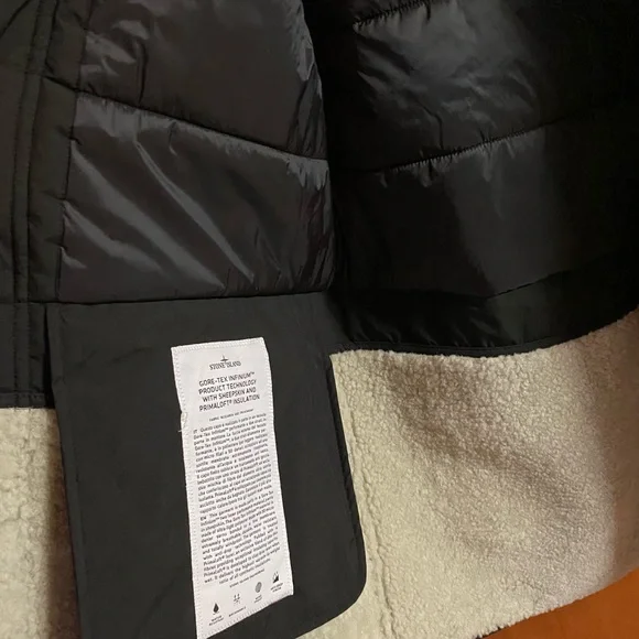 Stone Island Long Coat Size M Black